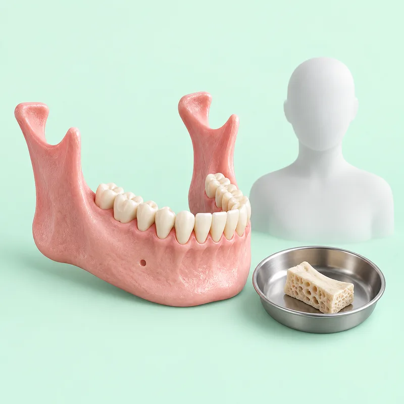 Educational concept of a patient's own bone as a graft source