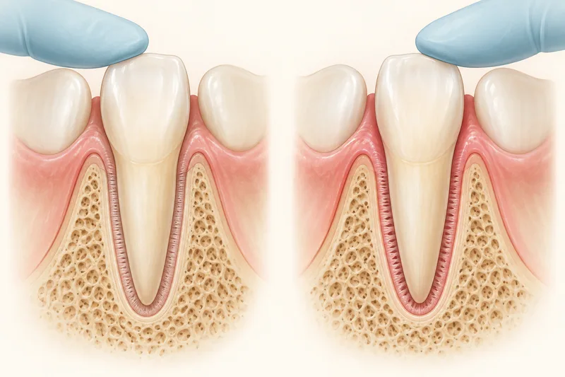 Conceptual illustrations of injured permanent teeth remaining in their normal positions.